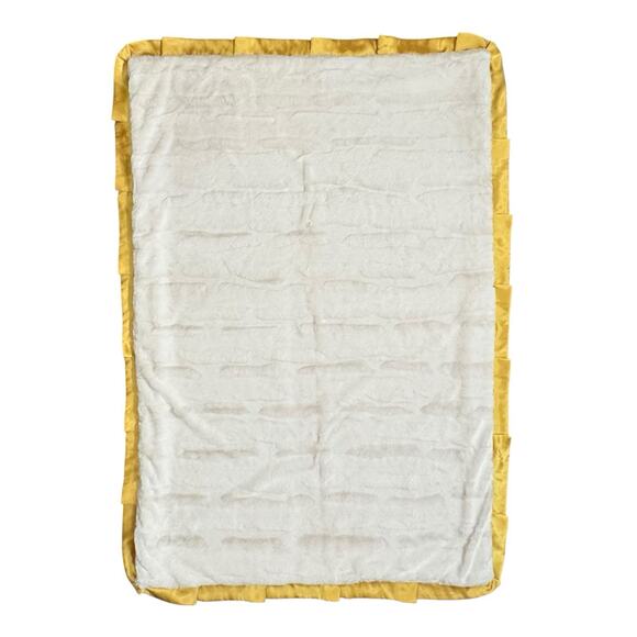 MINKY COUTURE Sunflower Field Snuggle Lovey Blanket 52x37” Satin Edging - Picture 5 of 5